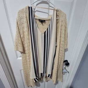 Lane Bryant Cami and blouse tank set